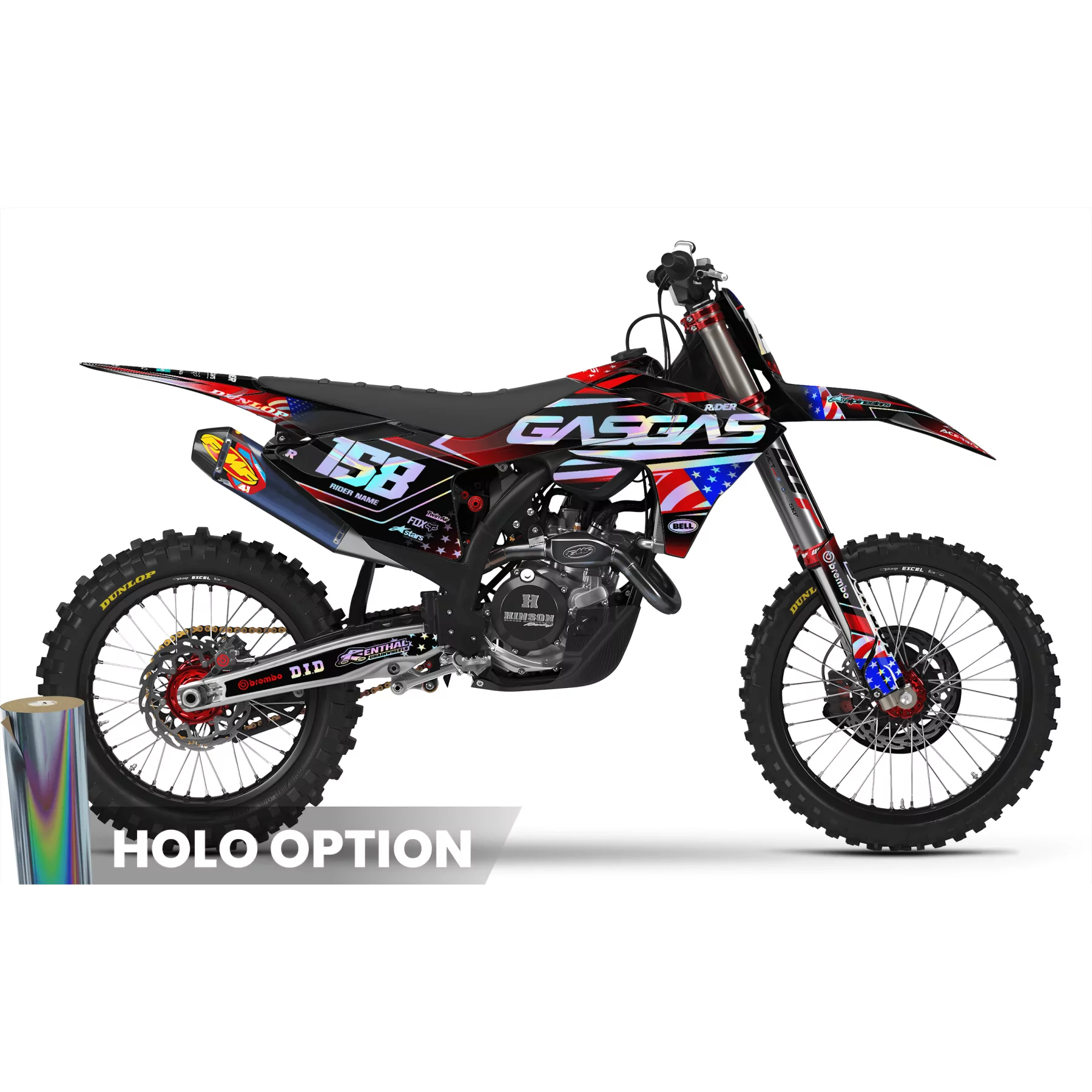Stickerset moto STICKERSET MOTOCROSS GASGAS US DRIVE