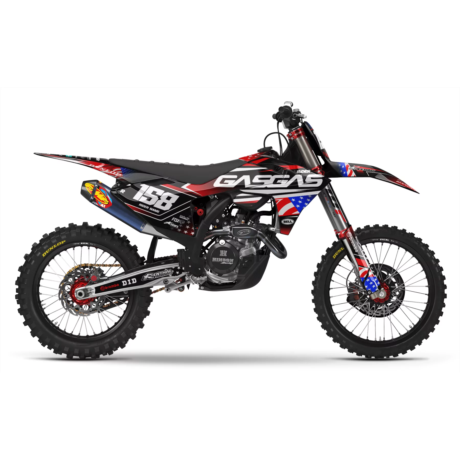 Stickerset moto STICKERSET MOTOCROSS GASGAS US DRIVE