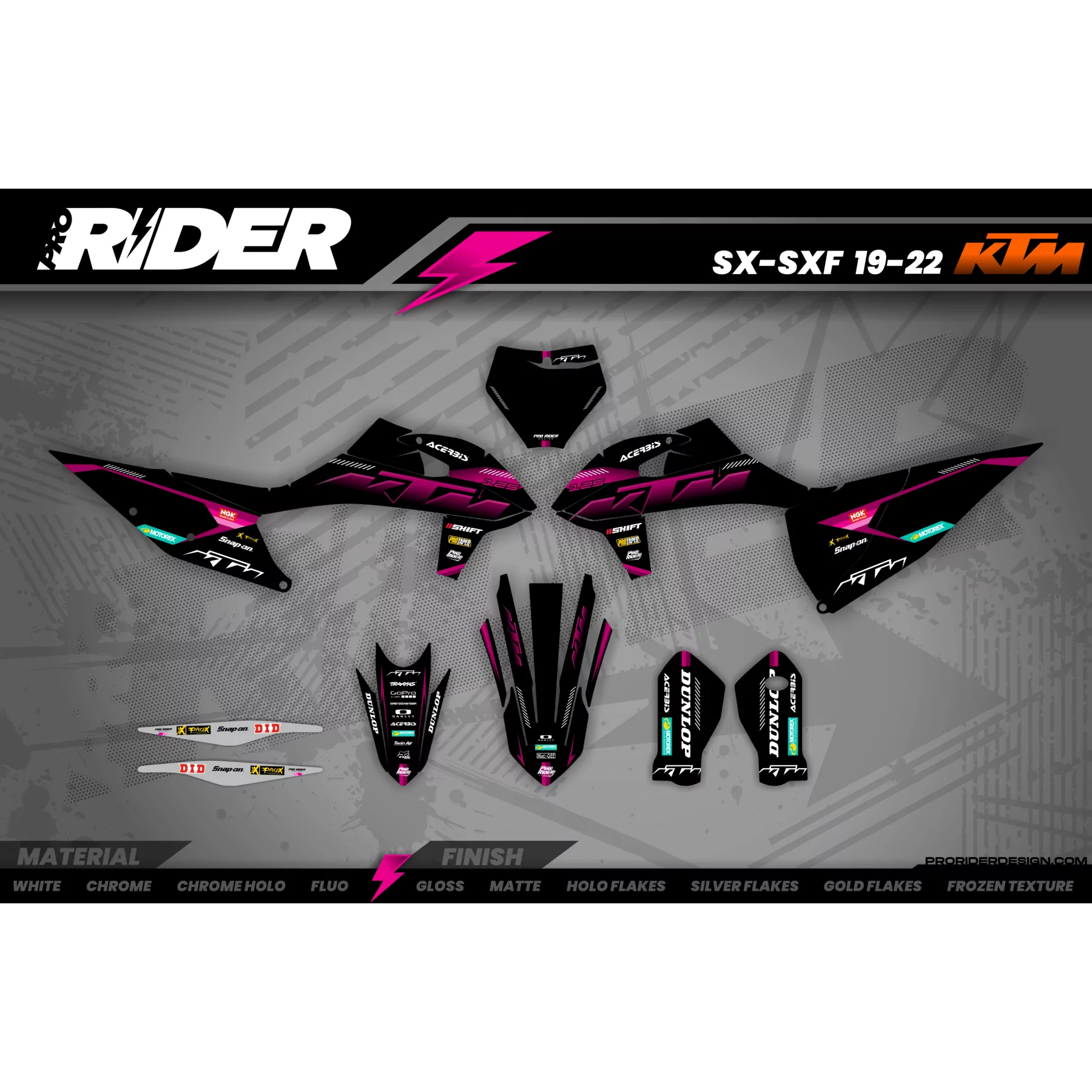 Grafiche moto grafiche Motocross KTM SX SXF EXC | Shadow Edition | Black pink