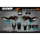 Stickerset moto Stickerset Motocross KTM SX SXF EXC | Shadow Edition | Black orange dark teal