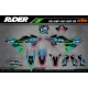 Kit adesivos moto KIT ADESIVOS MOTOCROSS KTM GREEN LUMEN