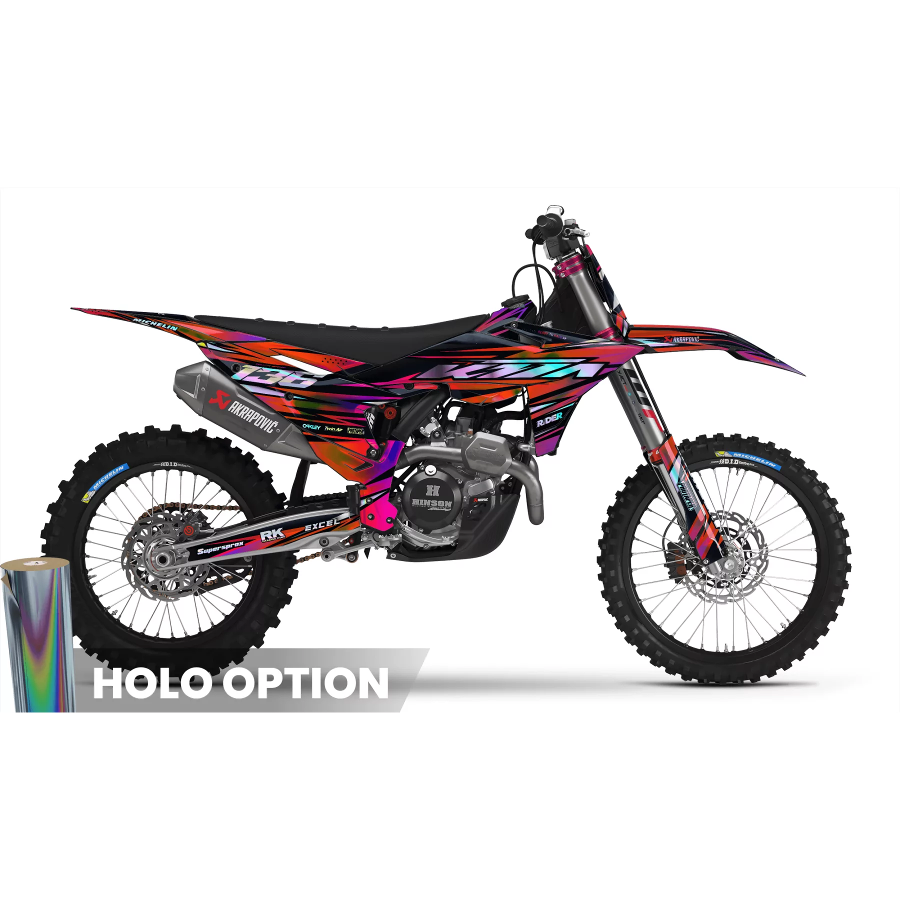 Stickerset moto STICKERSET MOTOCROSS KTM ORANGE LUMEN