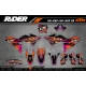Stickerset moto STICKERSET MOTOCROSS KTM ORANGE LUMEN