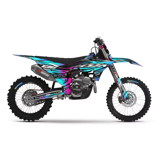 Kit adesivos moto KIT ADESIVOS MOTOCROSS KTM BLUE LUMEN