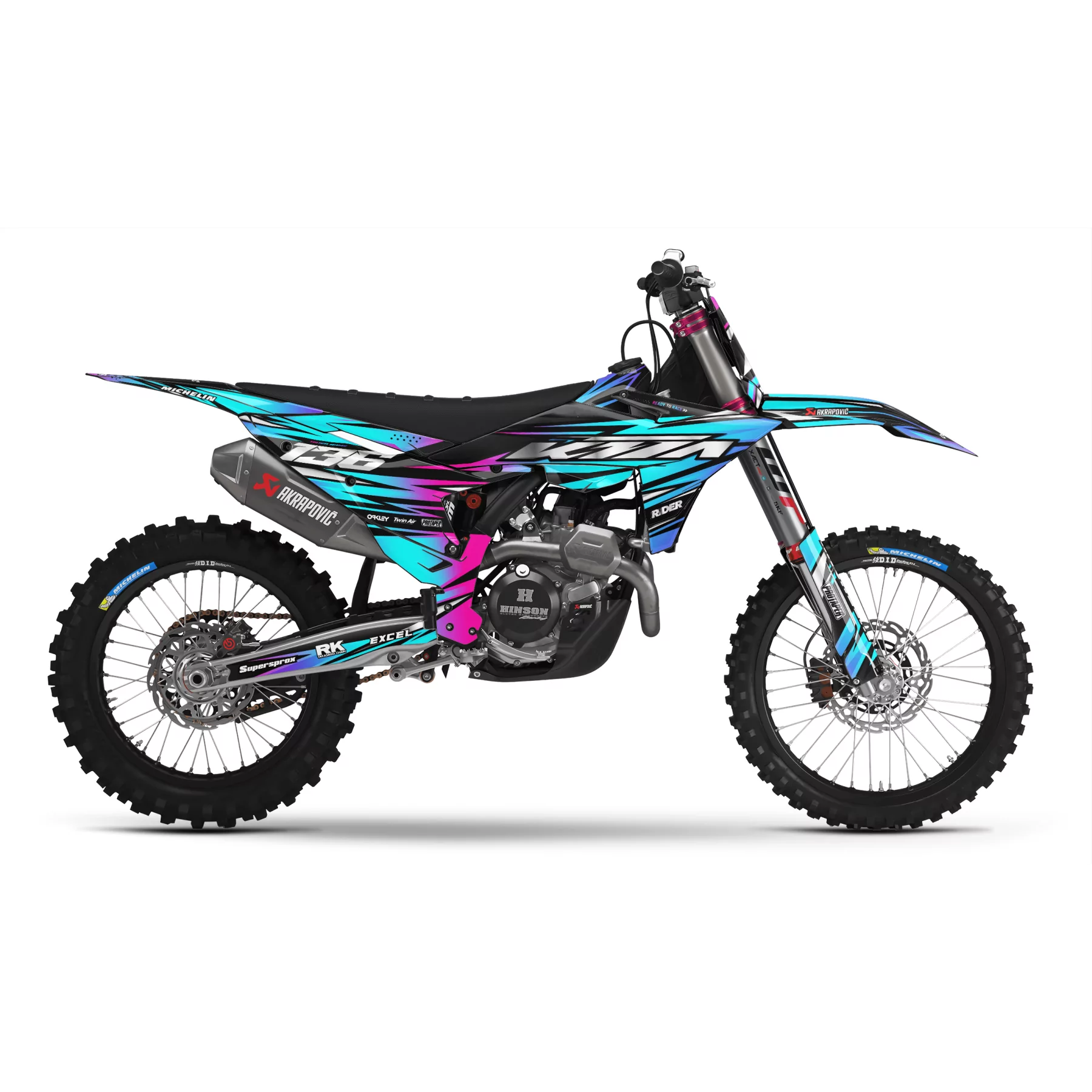 Grafiche moto GRAFICHE MOTOCROSS KTM BLUE LUMEN