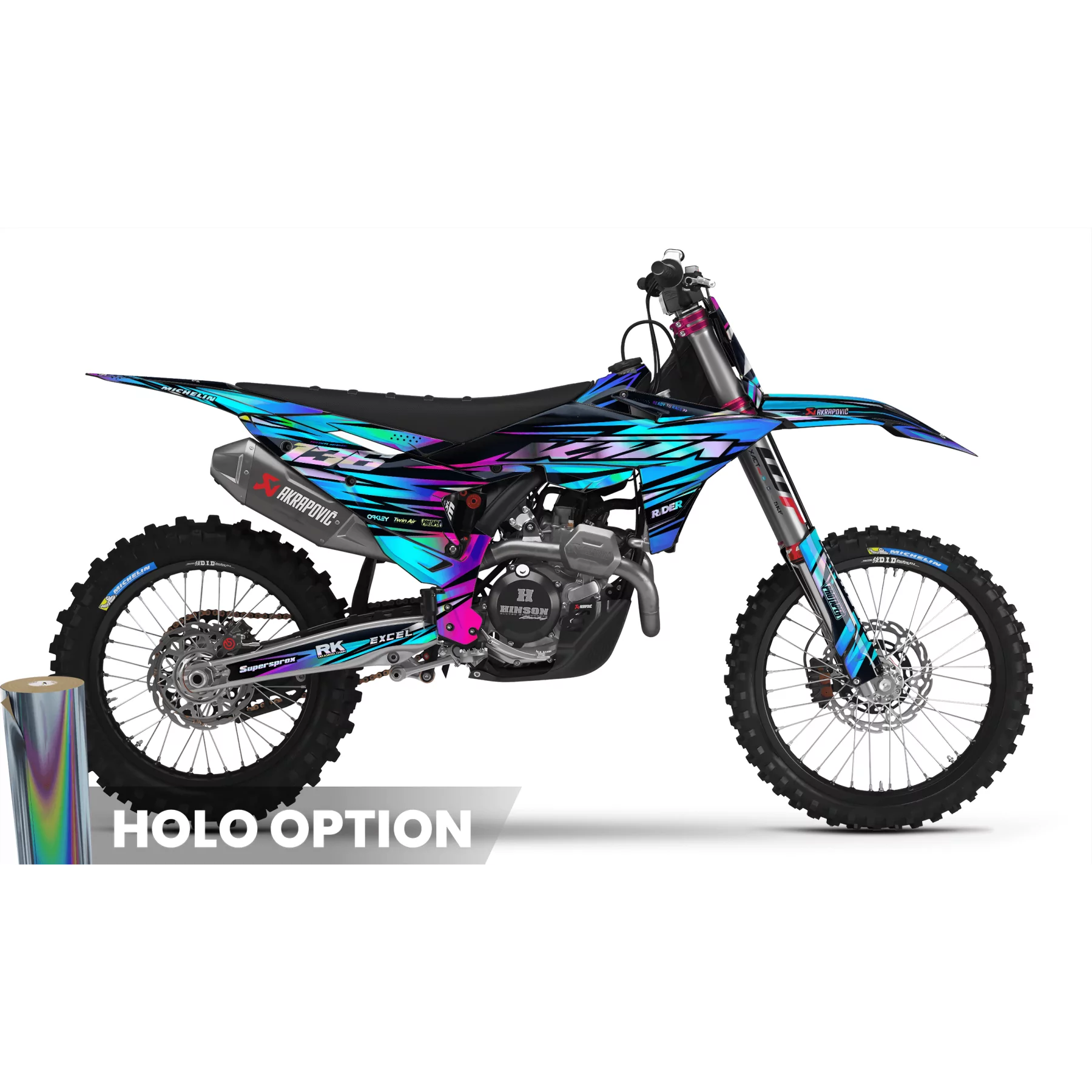 Kit adesivos moto KIT ADESIVOS MOTOCROSS KTM BLUE LUMEN