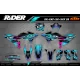 Stickerset moto STICKERSET MOTOCROSS KTM BLUE LUMEN