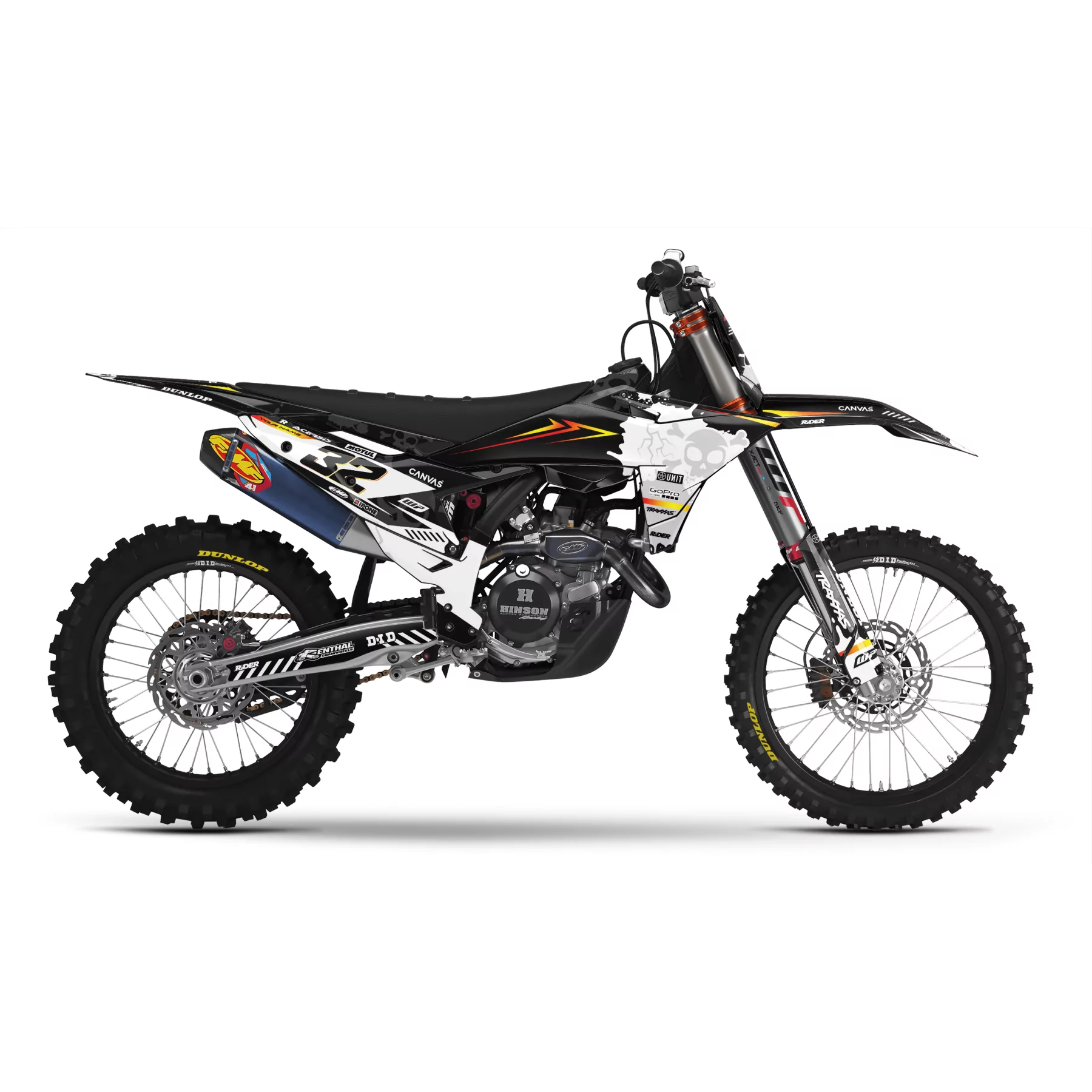 Grafiche moto GRAFICHE MOTOCROSS KTM ORANGE SKULL
