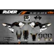 Kit adesivos moto KIT ADESIVOS MOTOCROSS KTM ORANGE SKULL