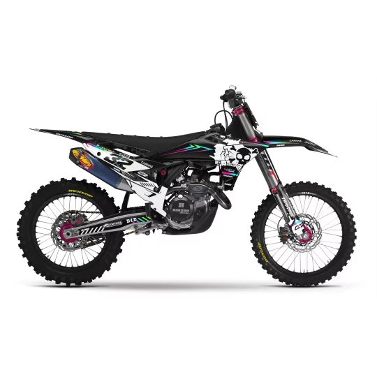 Kit adesivos moto KIT ADESIVOS MOTOCROSS KTM GRADIENT SKULL