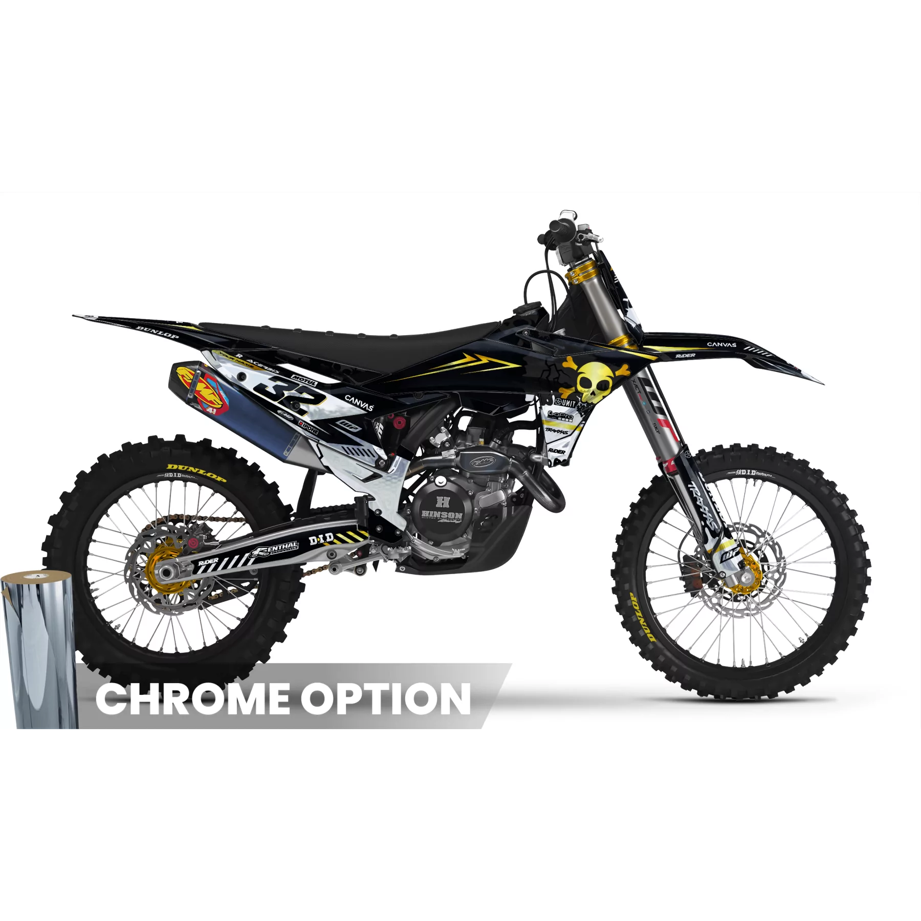Kit adhesivos moto KIT ADHESIVOS MOTOCROSS KTM GOLD SKULL