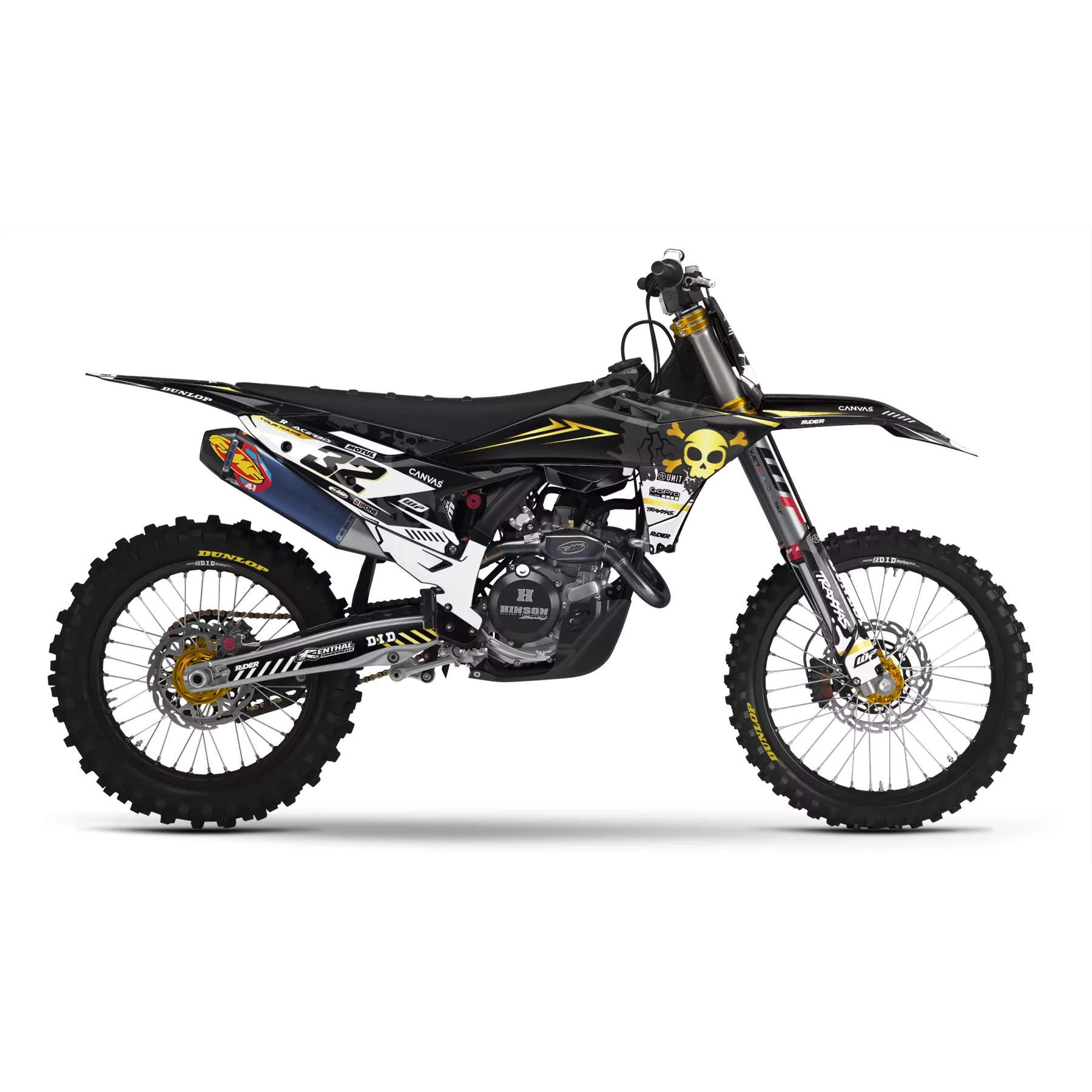 Kit adesivos moto KIT ADESIVOS MOTOCROSS KTM GOLD SKULL