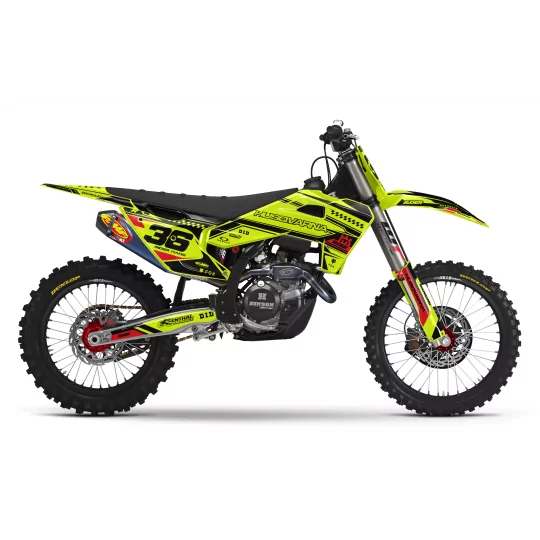 Kit adesivos moto KIT ADESIVOS FLUO MOTOCROSS HUSQVARNA ORIGIN