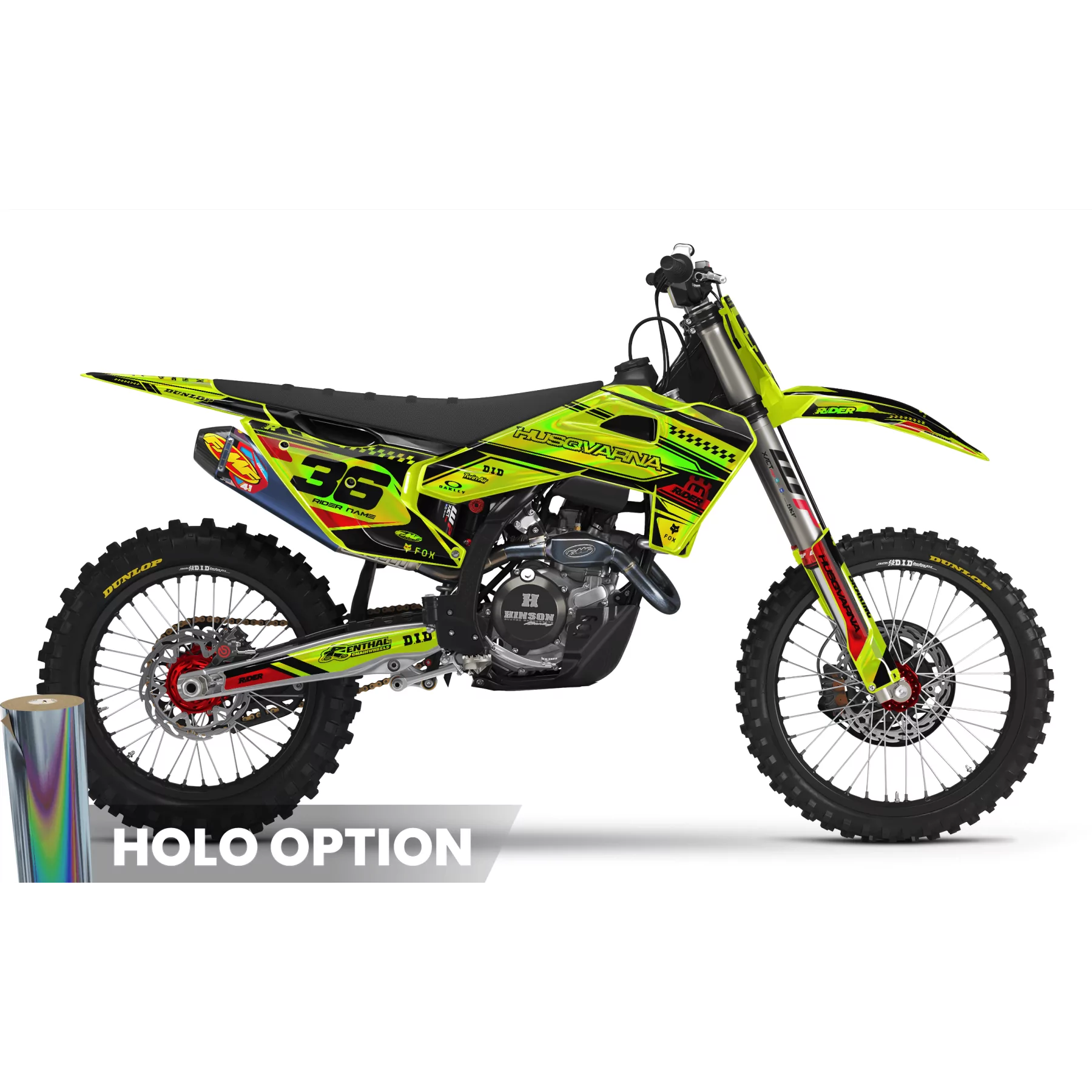 Kit adesivos moto KIT ADESIVOS FLUO MOTOCROSS HUSQVARNA ORIGIN