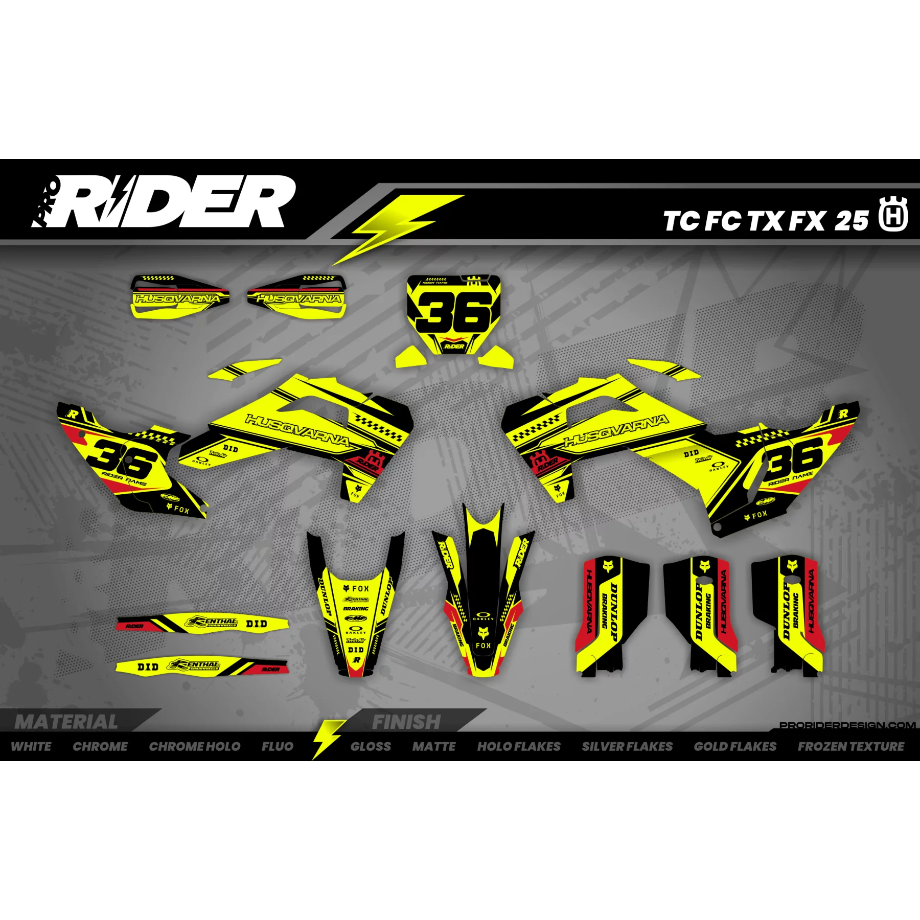 grafiche moto Grafiche FLUO MOTOCROSS HUSQVARNA ORIGIN