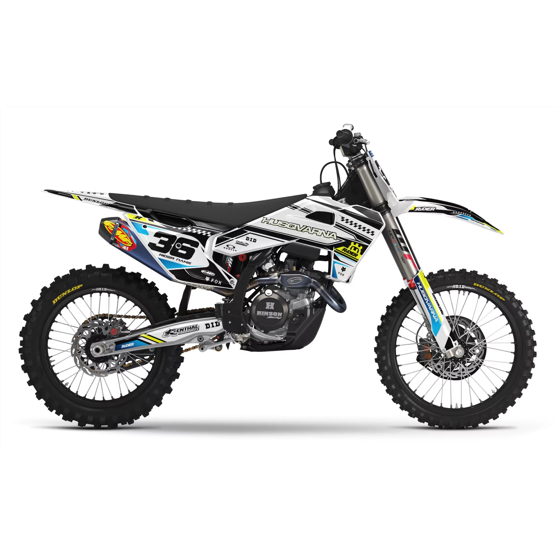 Kit adhesivos moto KIT ADHESIVOS MOTOCROSS HUSQVARNA WHITE ORIGIN