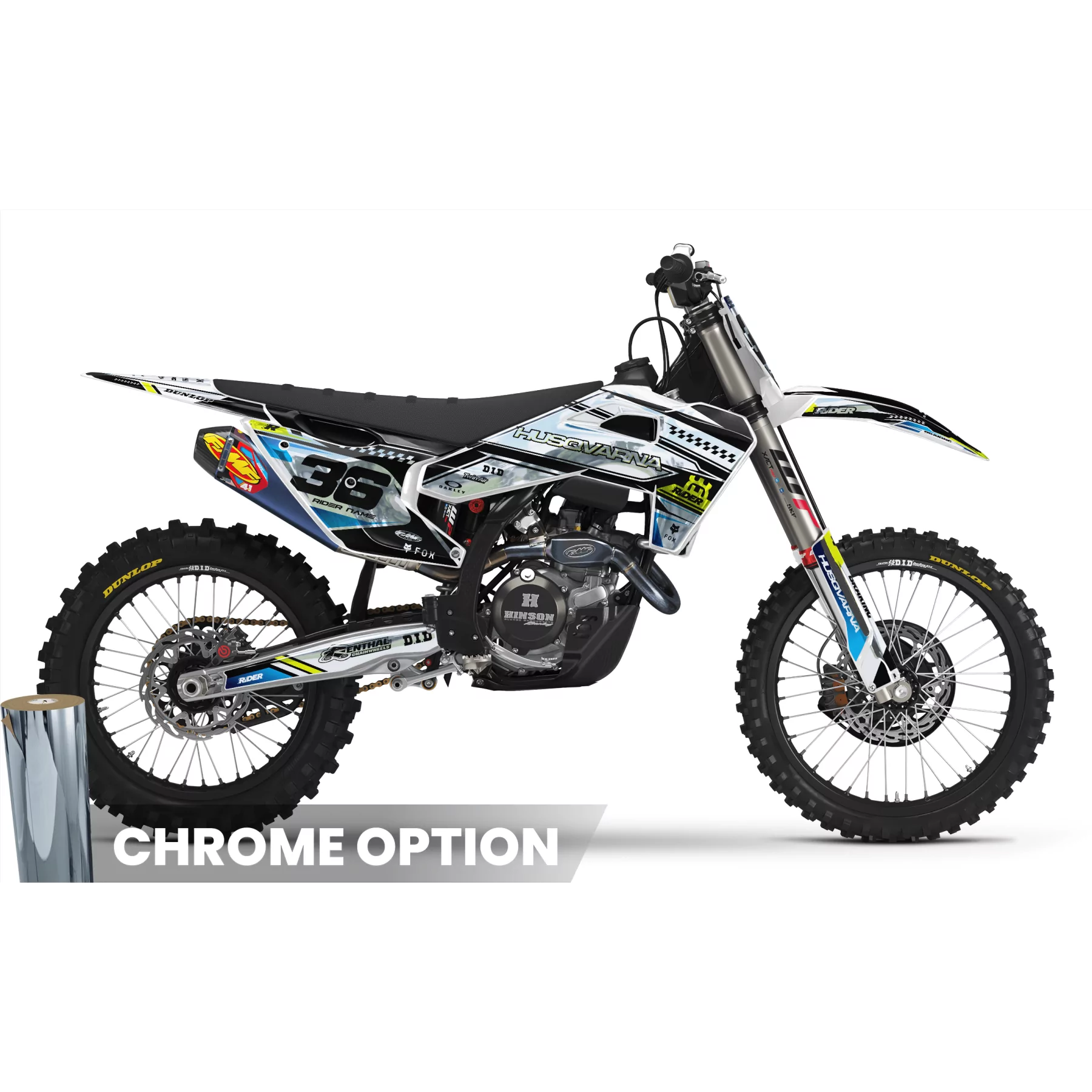 Stickerset moto Stickerset MOTOCROSS HUSQVARNA WHITE ORIGIN
