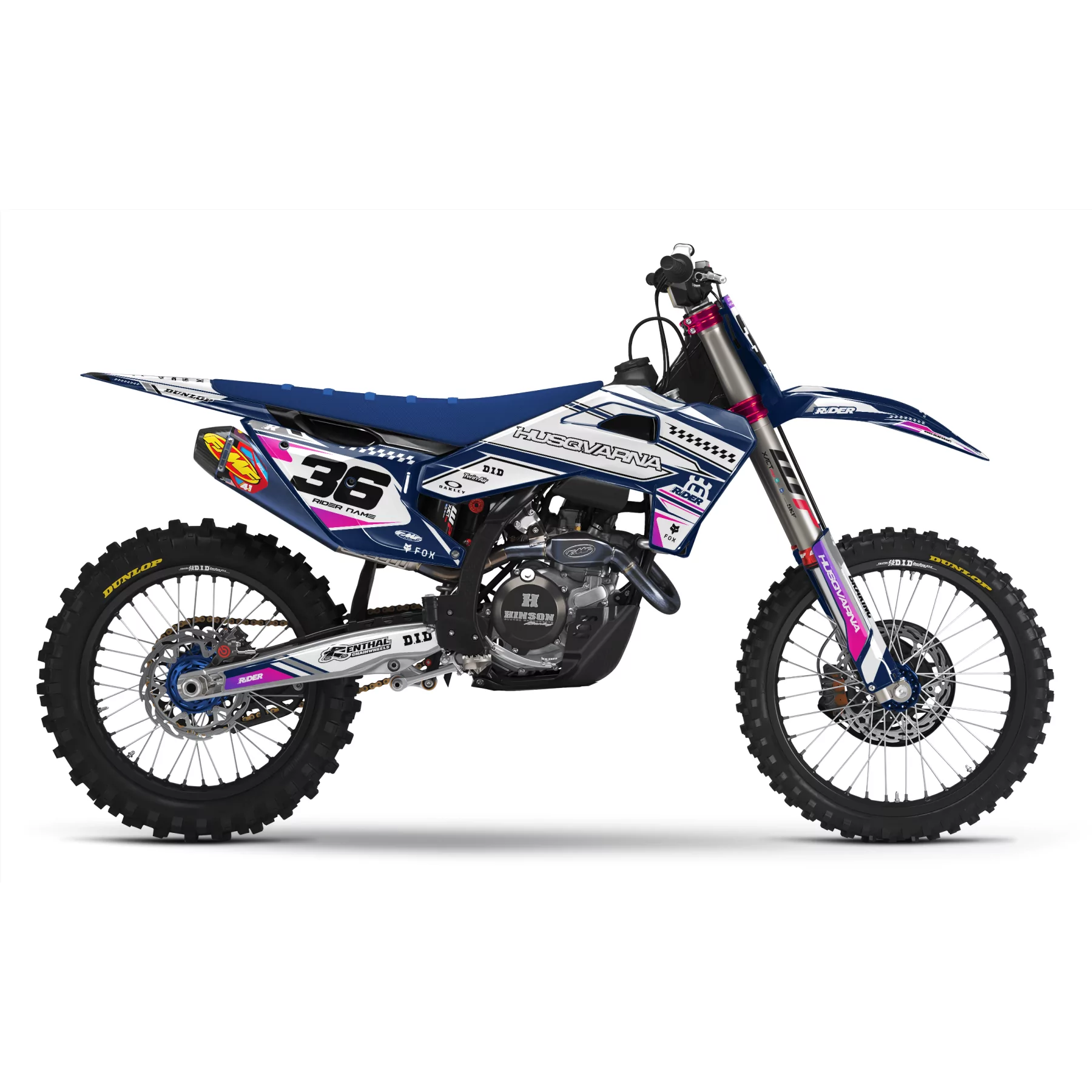 Kit adhesivos moto KIT ADHESIVOS MOTOCROSS HUSQVARNA BLUE ORIGIN