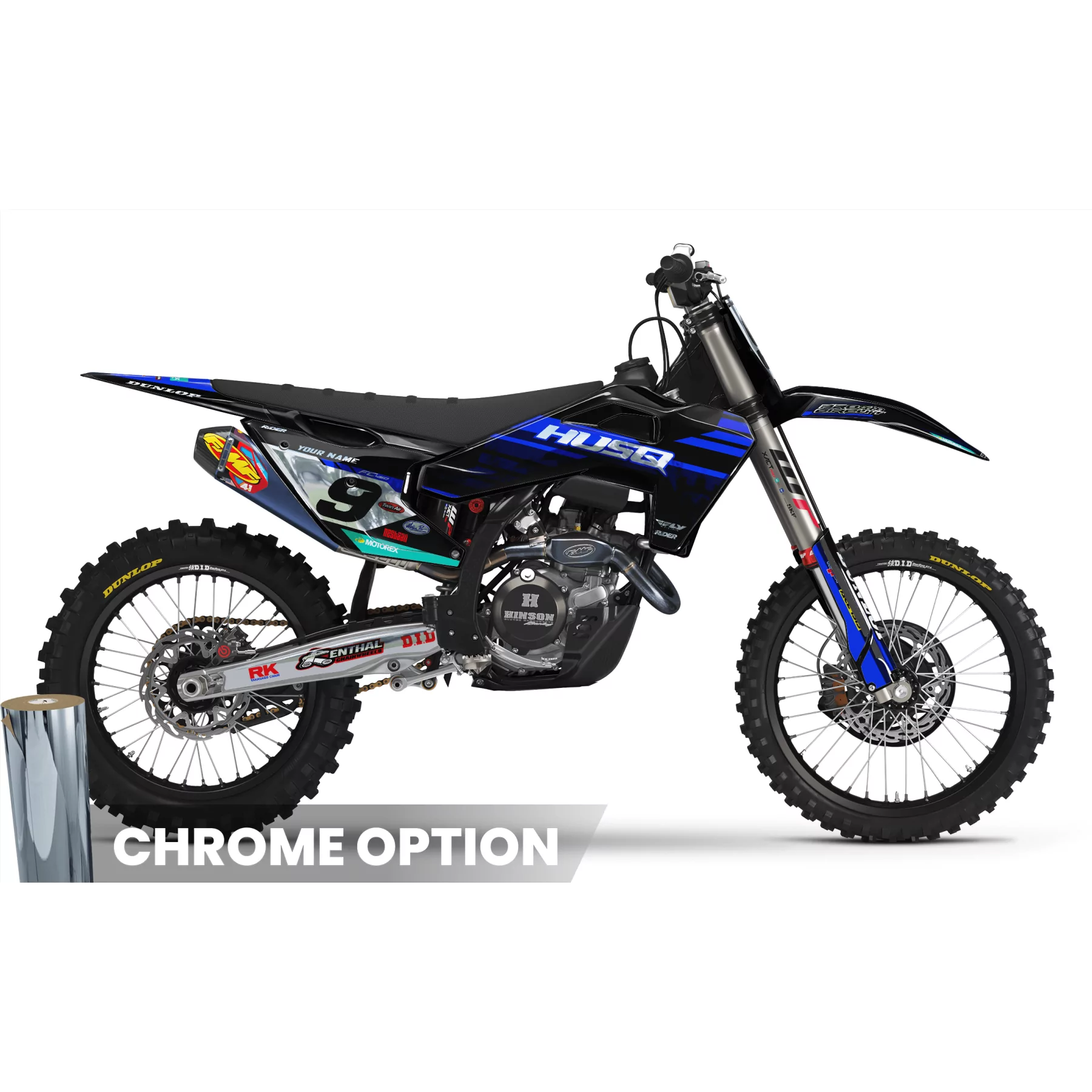 Kit adesivos moto KIT ADESIVOS MOTOCROSS HUSQVARNA BLUE SOURCE