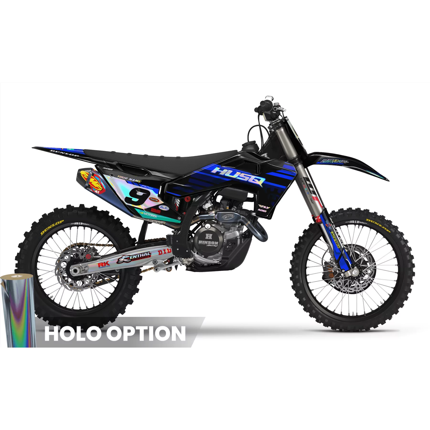 Kit adhesivos moto KIT ADHESIVOS MOTOCROSS HUSQVARNA BLUE SOURCE