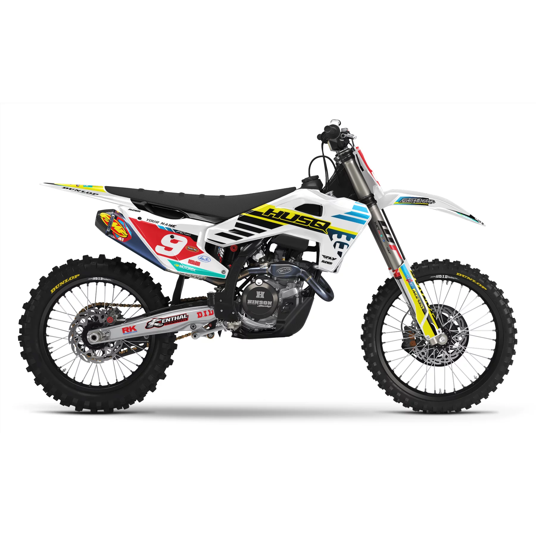 Kit adesivos moto KIT ADESIVOS MOTOCROSS HUSQVARNA WHITE SOURCE
