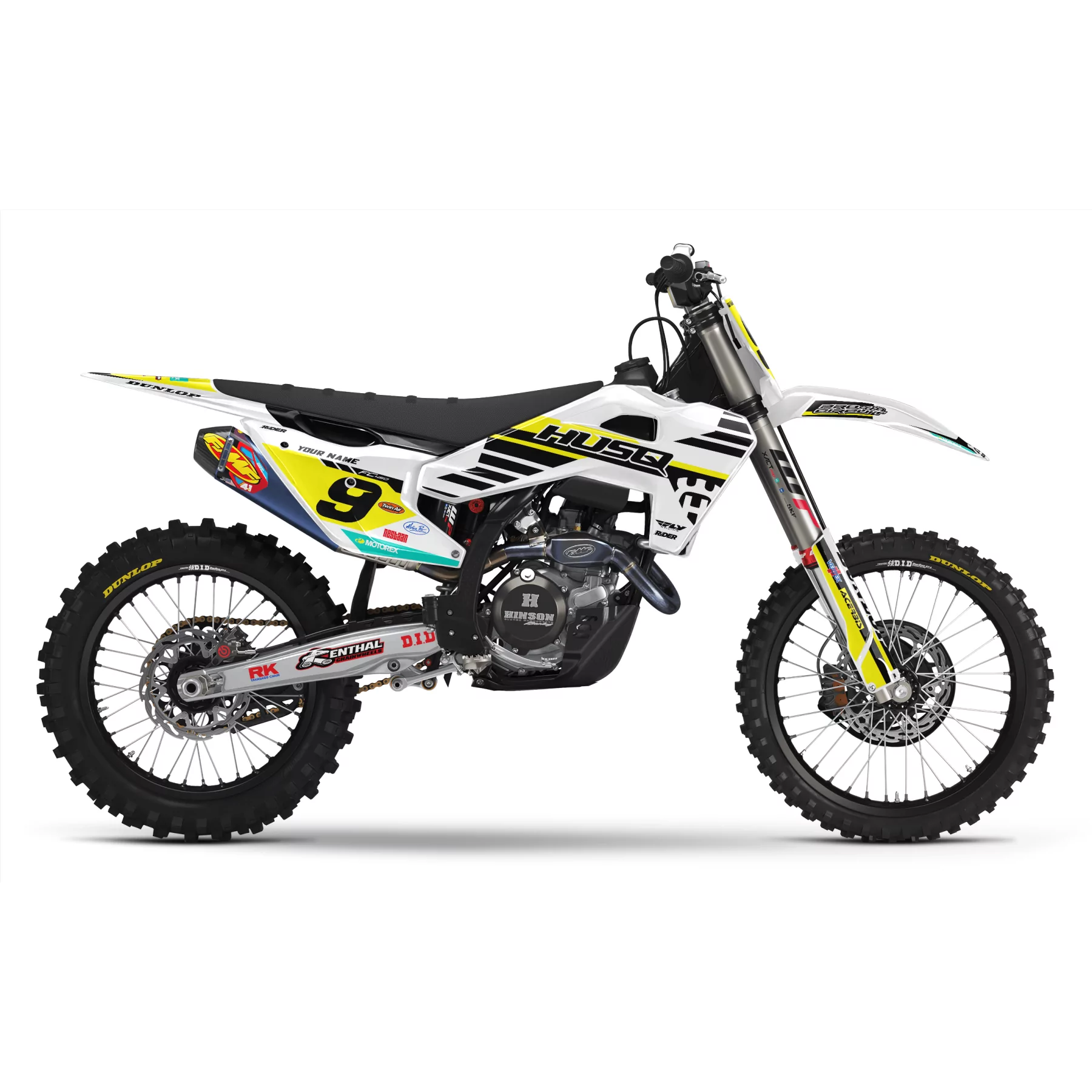 Stickerset moto Stickerset MOTOCROSS HUSQVARNA BLACK & YELLOW SOURCE