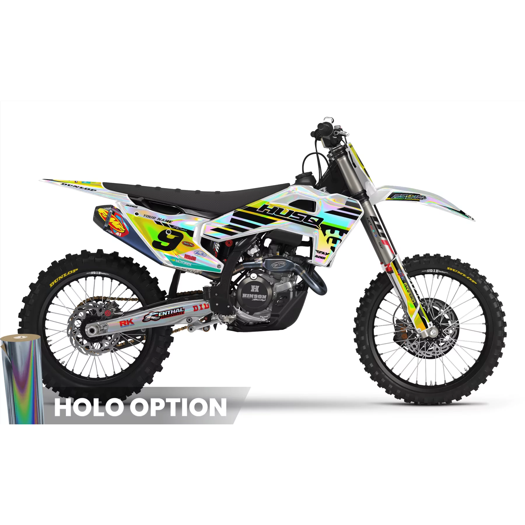 Kit adhesivos moto KIT ADHESIVOS MOTOCROSS HUSQVARNA BLACK & YELLOW SOURCE