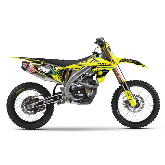 Stickerset moto STICKERSET MOTOCROSS SUZUKI CYAN FIRM