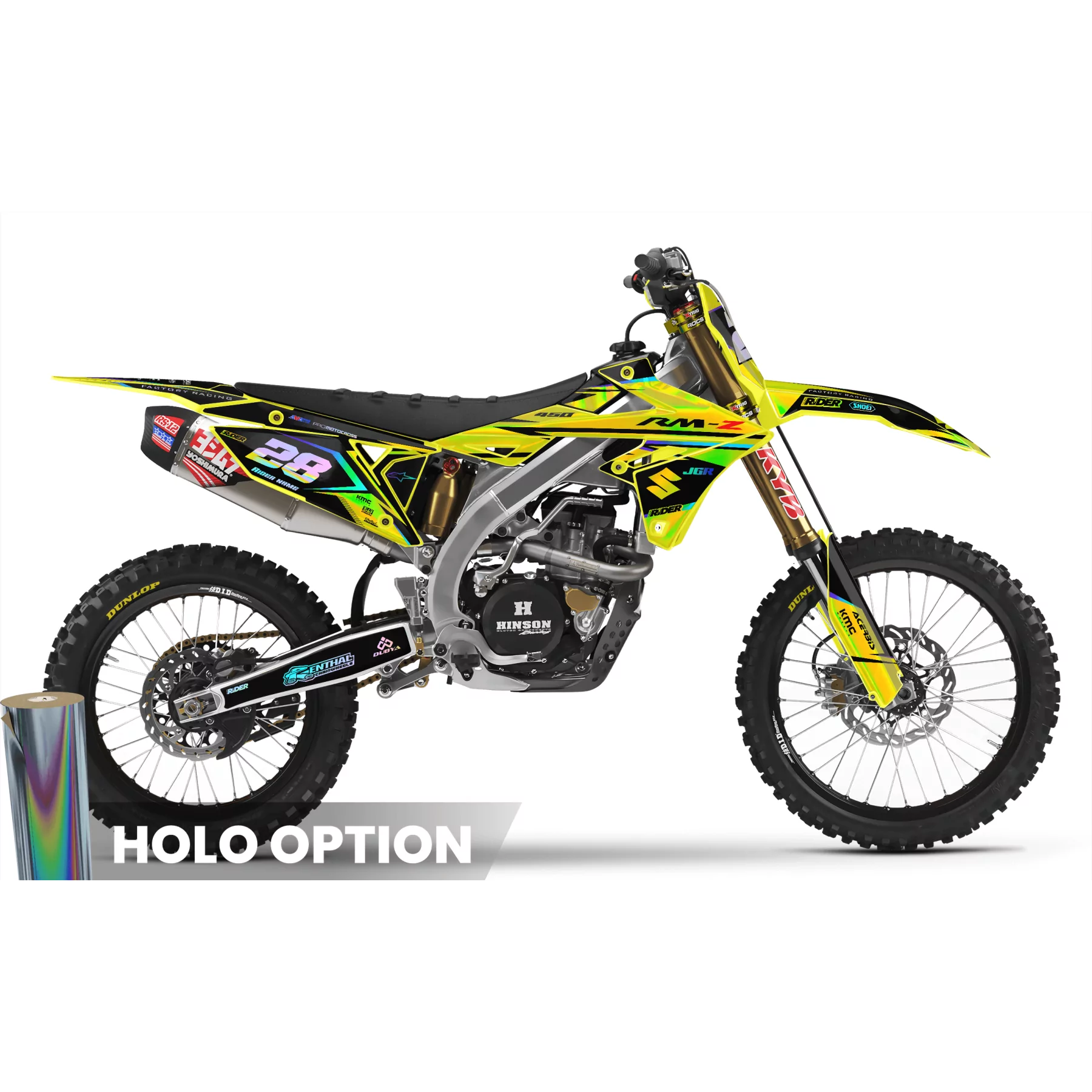 Grafiche moto GRAFICHE MOTOCROSS SUZUKI CYAN FIRM