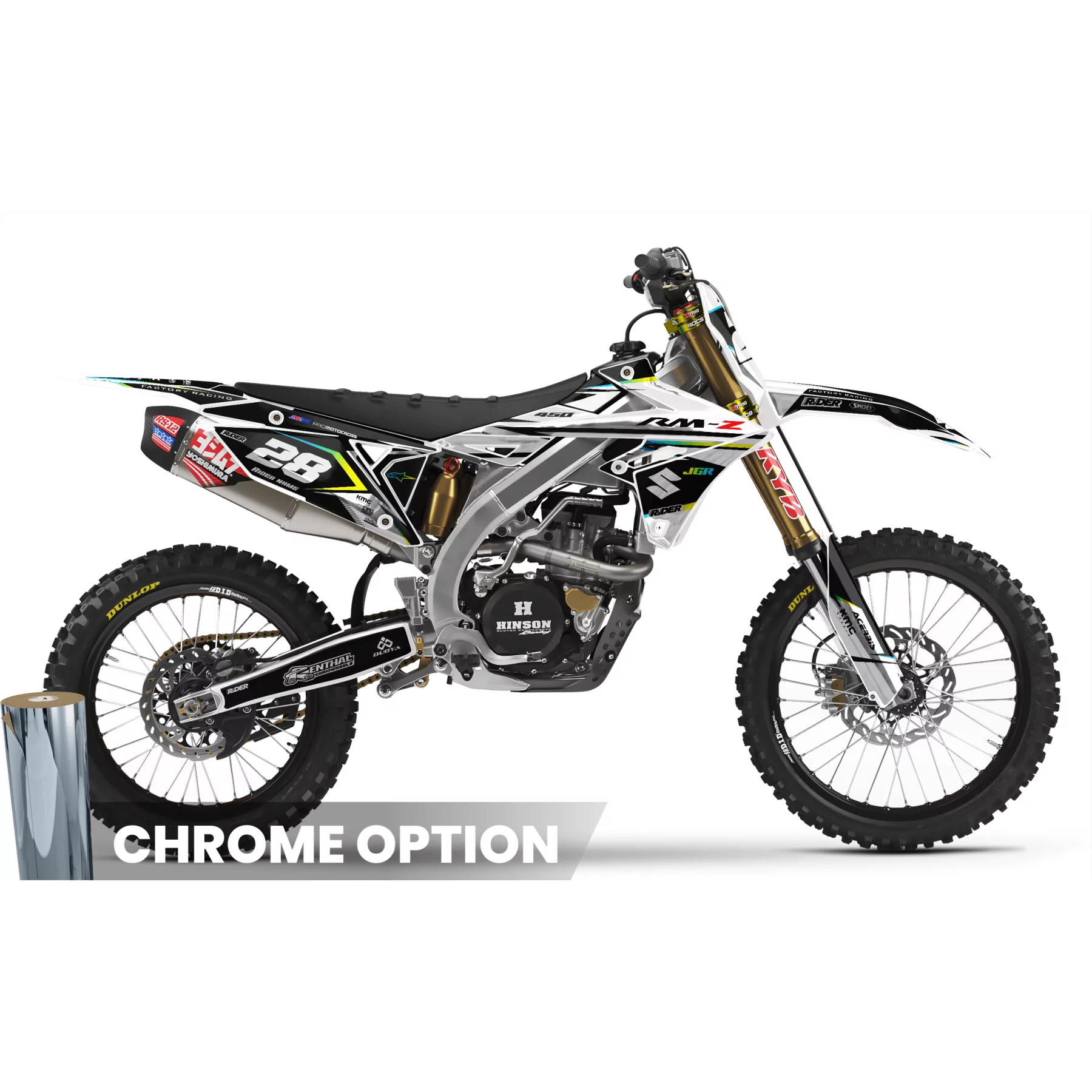 Kit adhesivos moto KIT ADHESIVOS MOTOCROSS SUZUKI WHITE FIRM