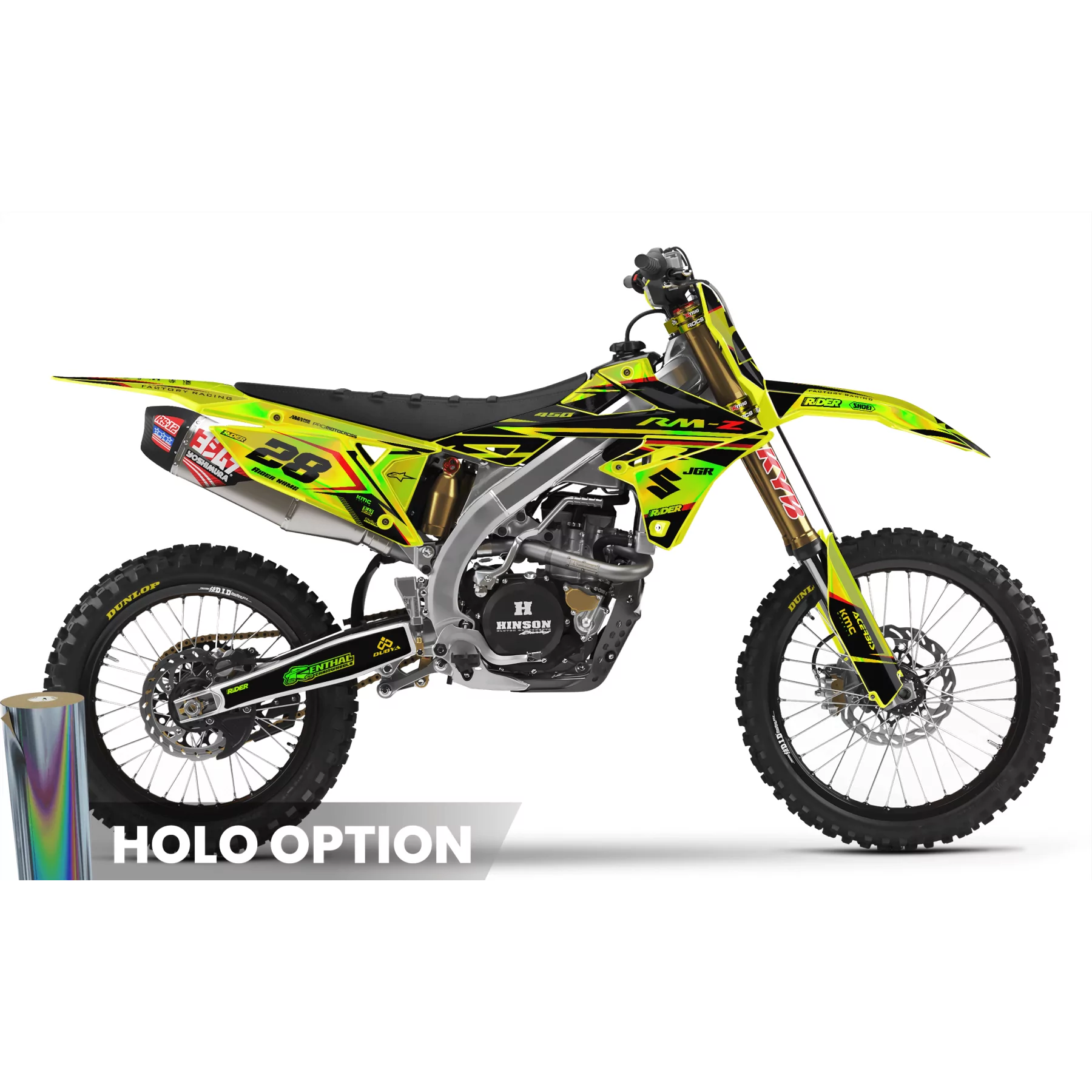 Grafiche moto GRAFICHE MOTOCROSS SUZUKI FLUO FIRM