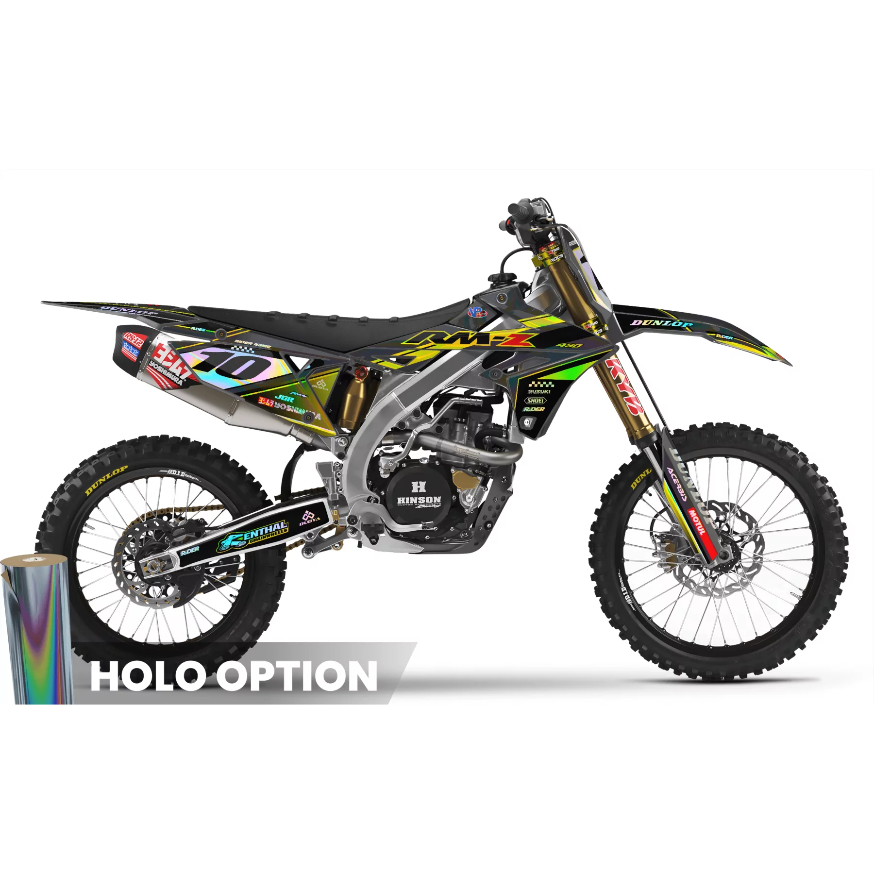 Stickerset moto STICKERSET MOTOCROSS SUZUKI GREY TRUE