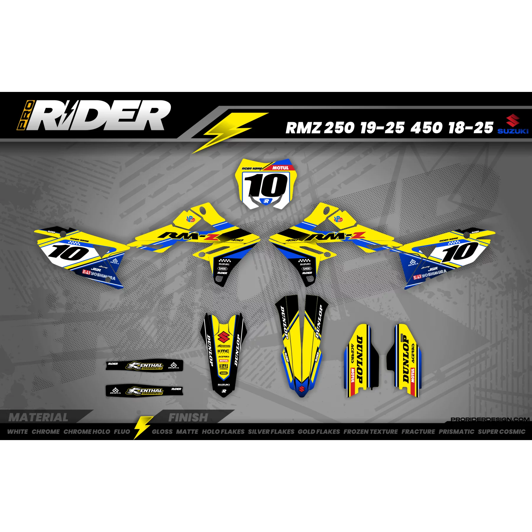 Grafiche moto GRAFICHE MOTOCROSS SUZUKI YELLOW TRUE