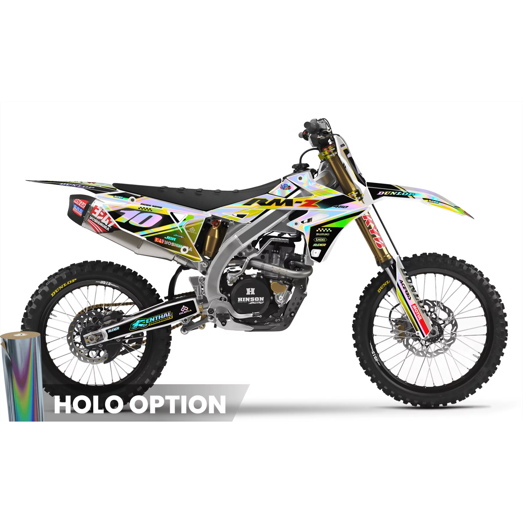 Grafiche moto GRAFICHE MOTOCROSS SUZUKI WHITE TRUE