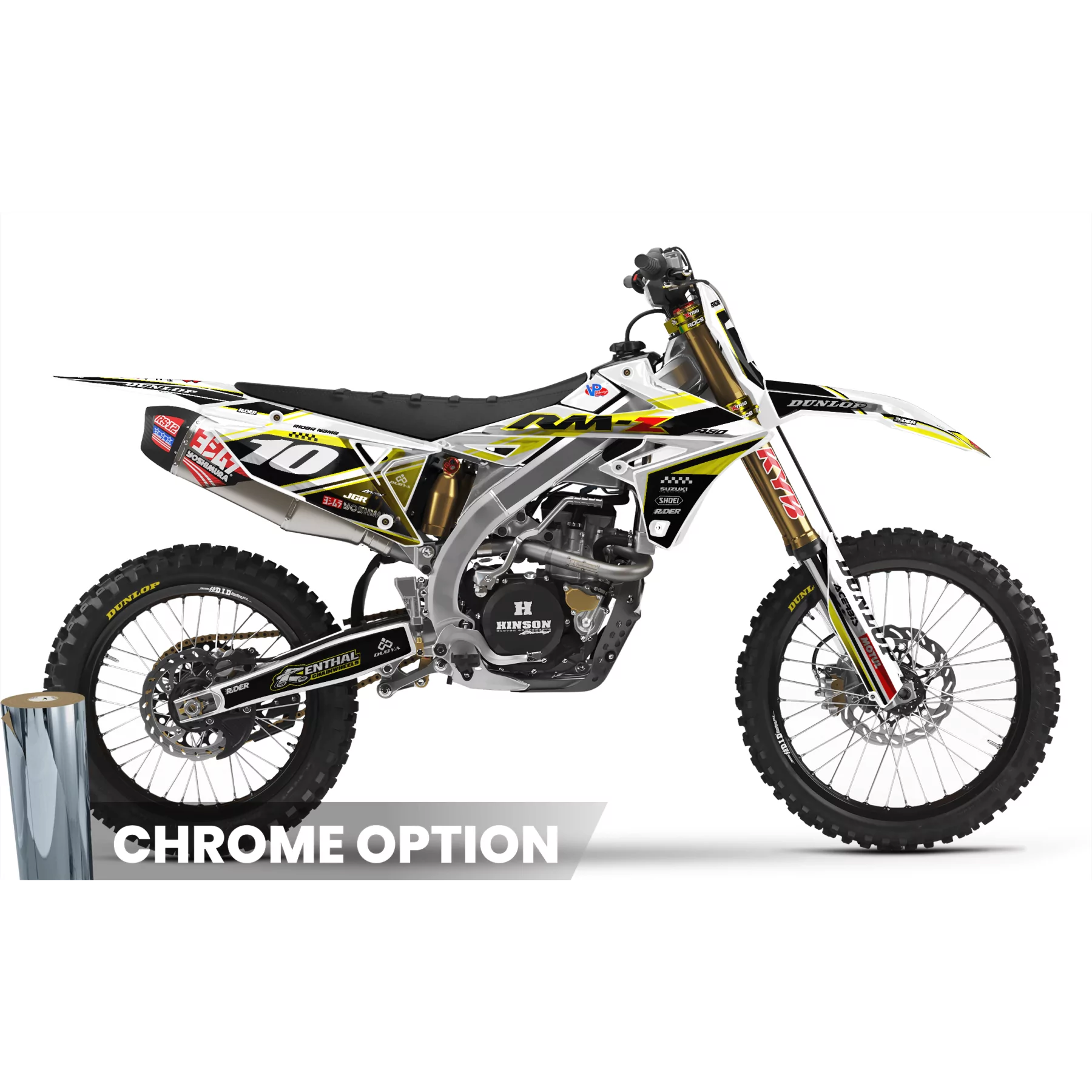 Dekor Moto DEKOR MOTOCROSS SUZUKI WHITE TRUE