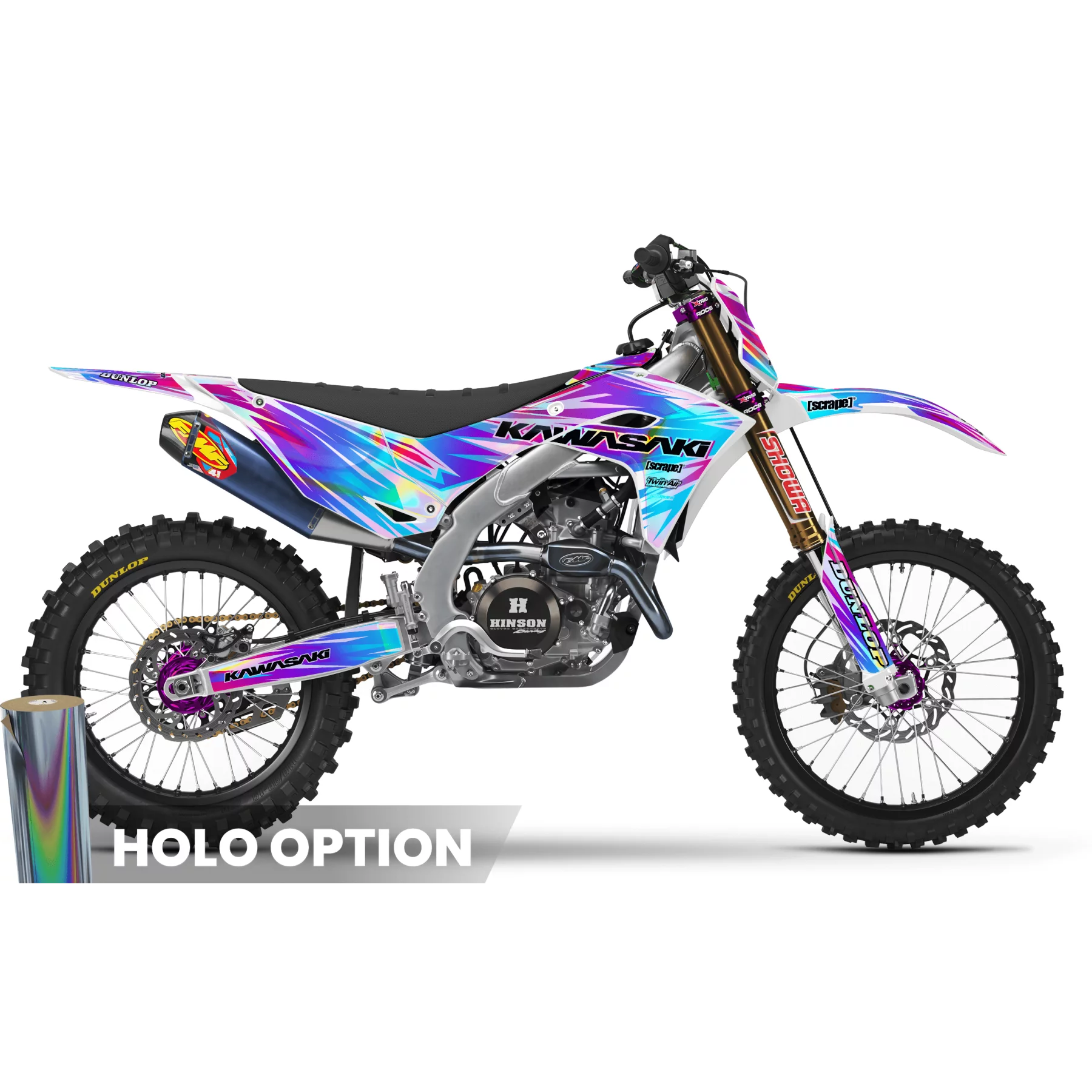 Stickerset moto STICKERSET MOTOCROSS KAWASAKI SAVAGE