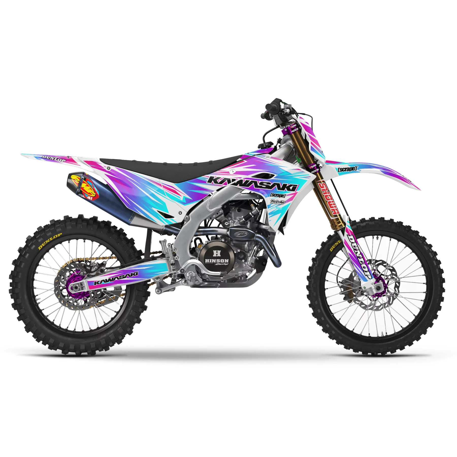 Stickerset moto STICKERSET MOTOCROSS KAWASAKI SAVAGE