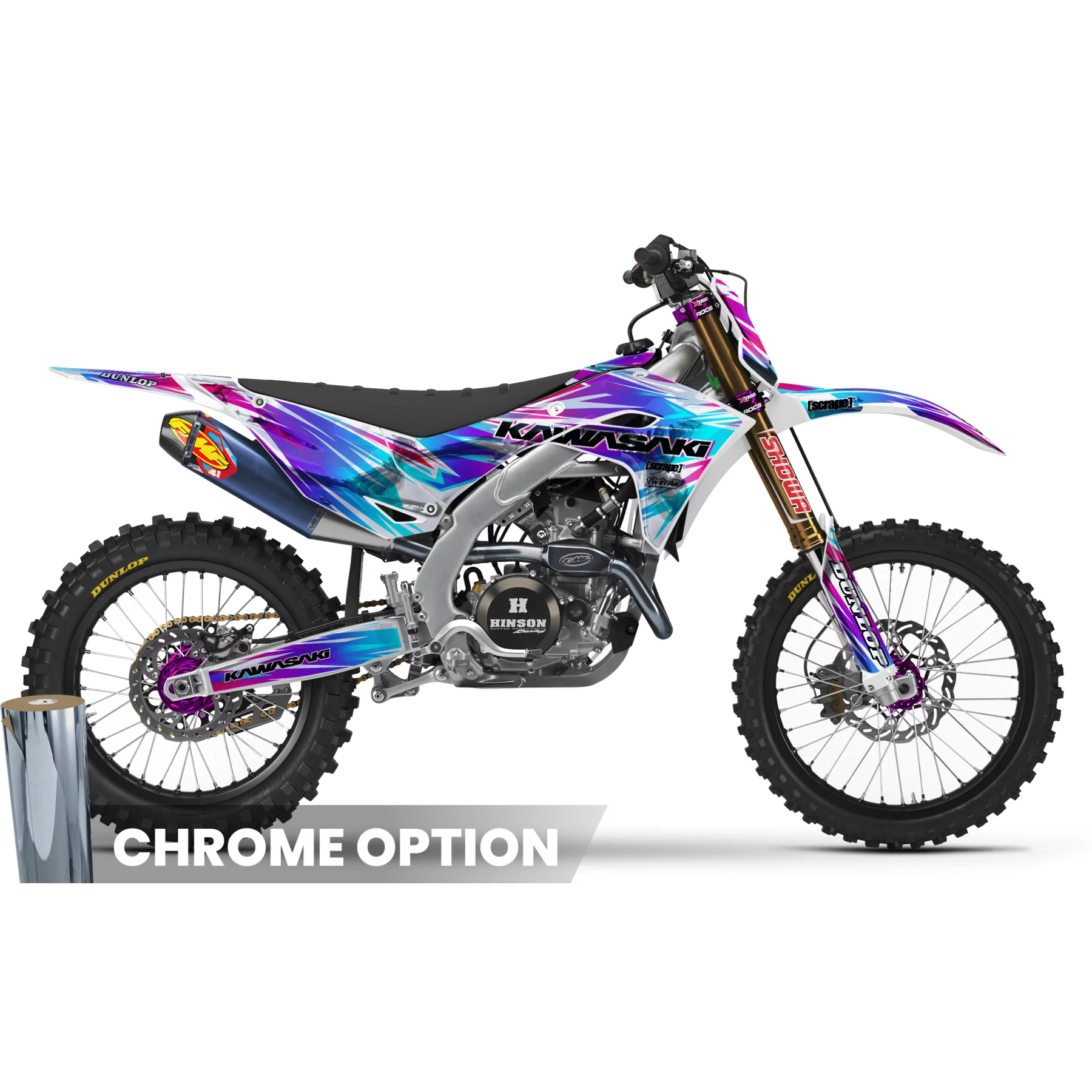 Kit adesivos moto KIT ADESIVOS MOTOCROSS KAWASAKI SAVAGE