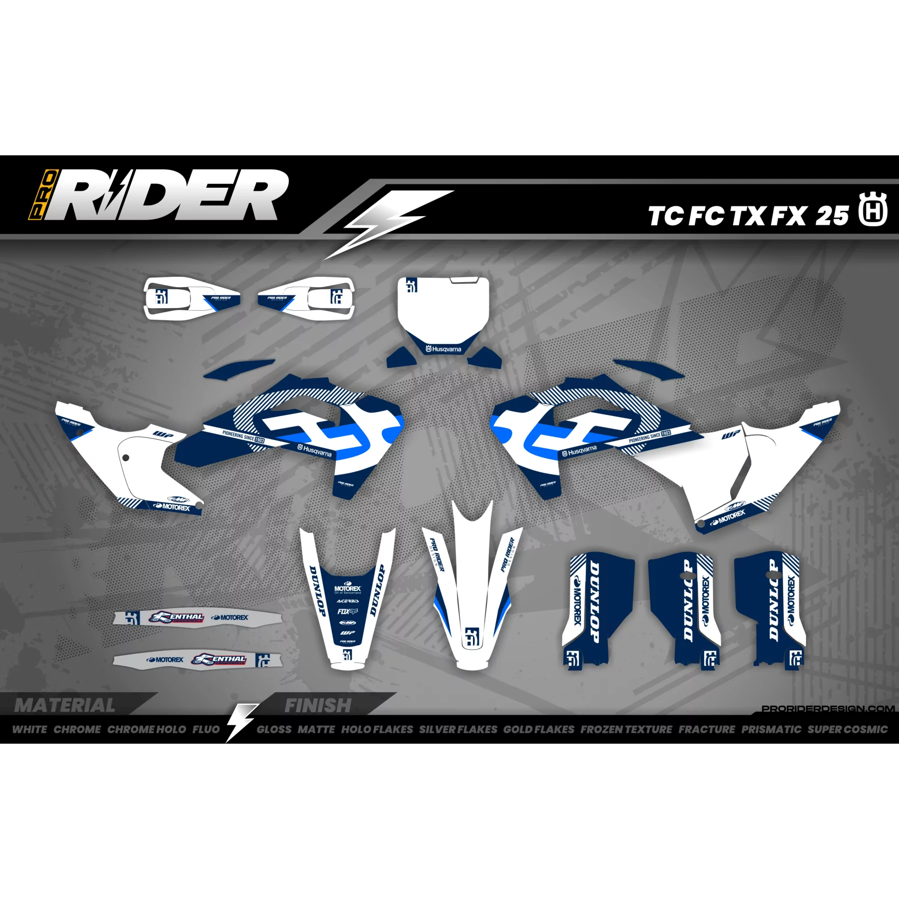 Stickerset moto STICKERSET MOTOCROSS HUSQVARNA FACTORY SIGNATURE