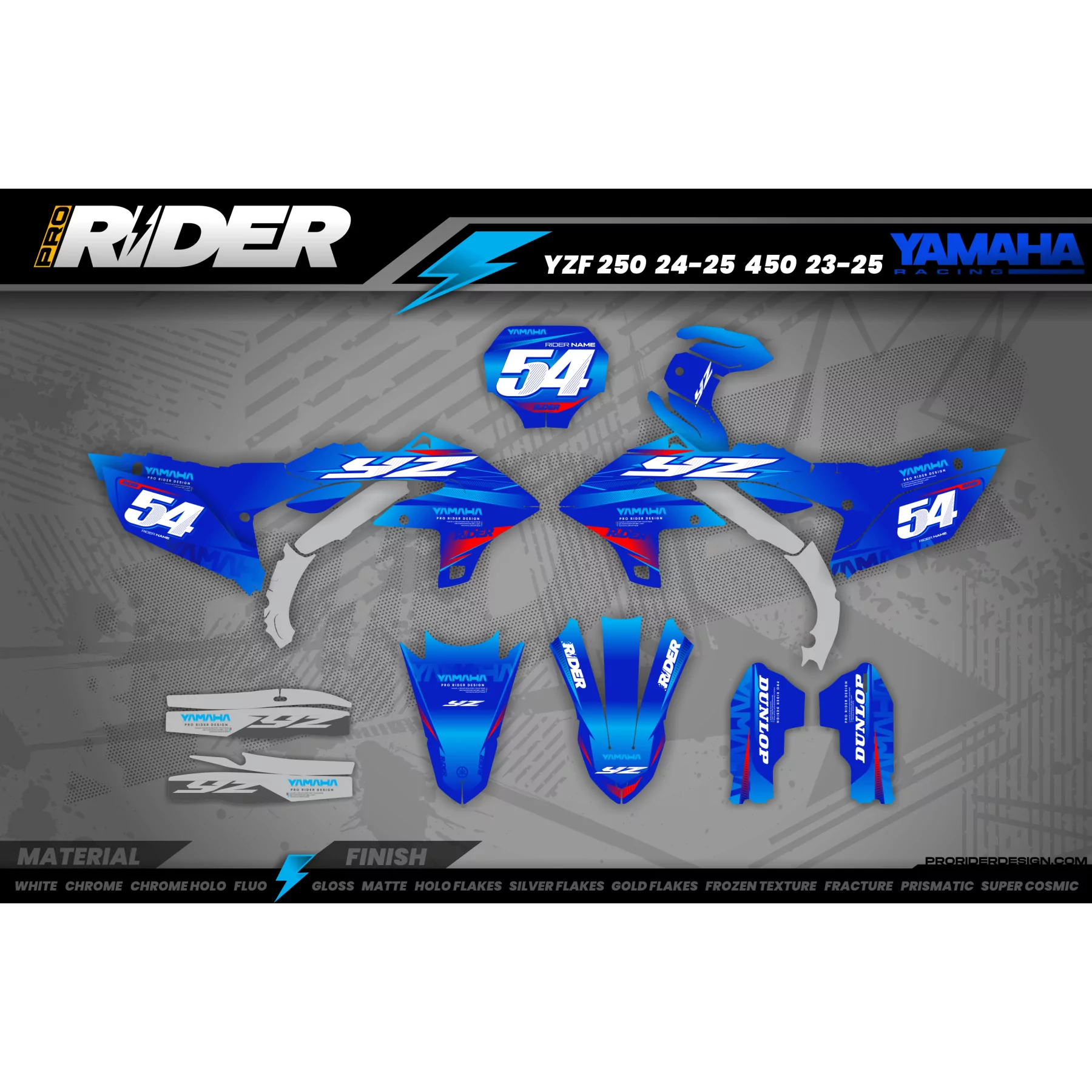 Kit adesivos moto KIT ADESIVOS Motocross YAMAHA LUCID