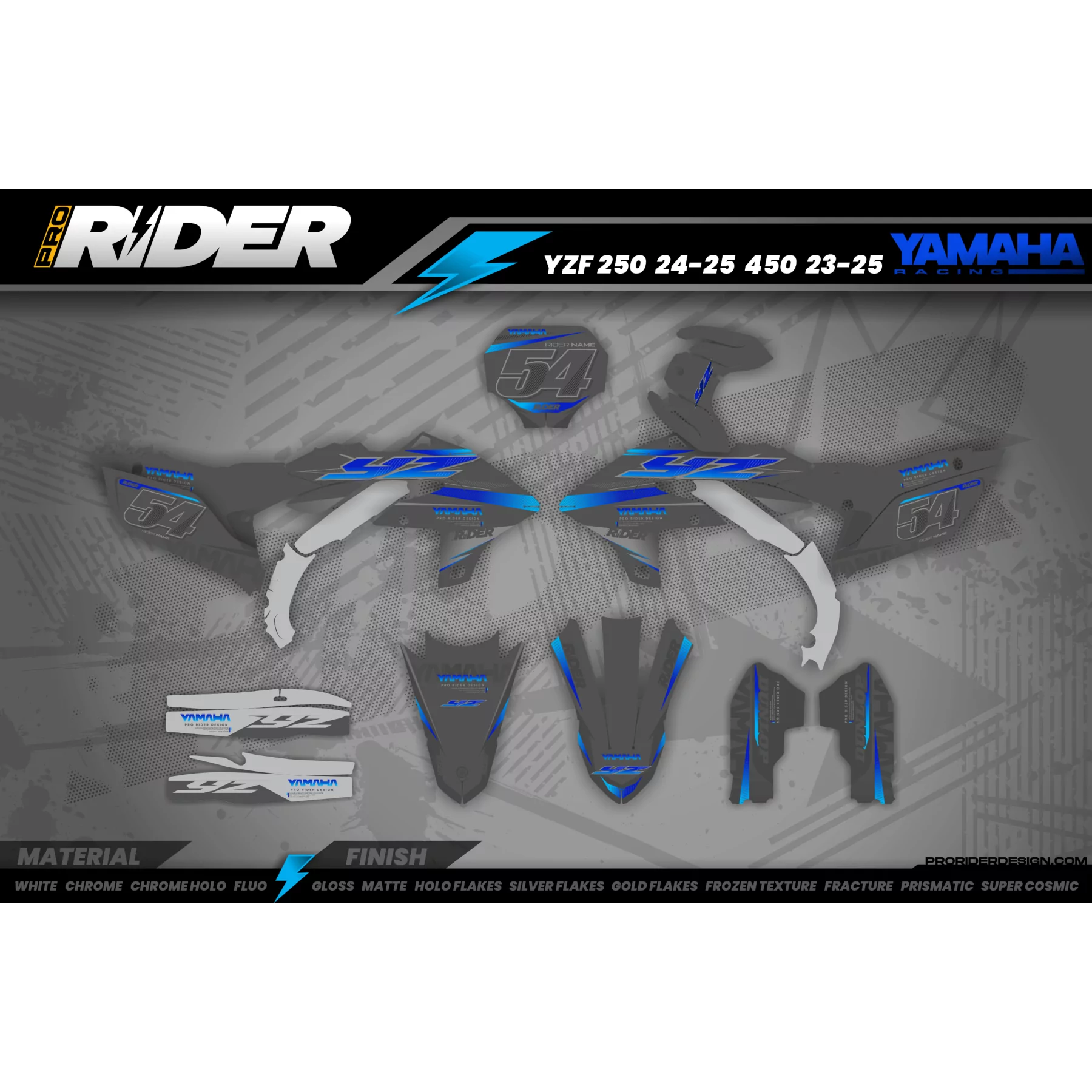 Kit adesivos moto KIT ADESIVOS Motocross YAMAHA GRITTY