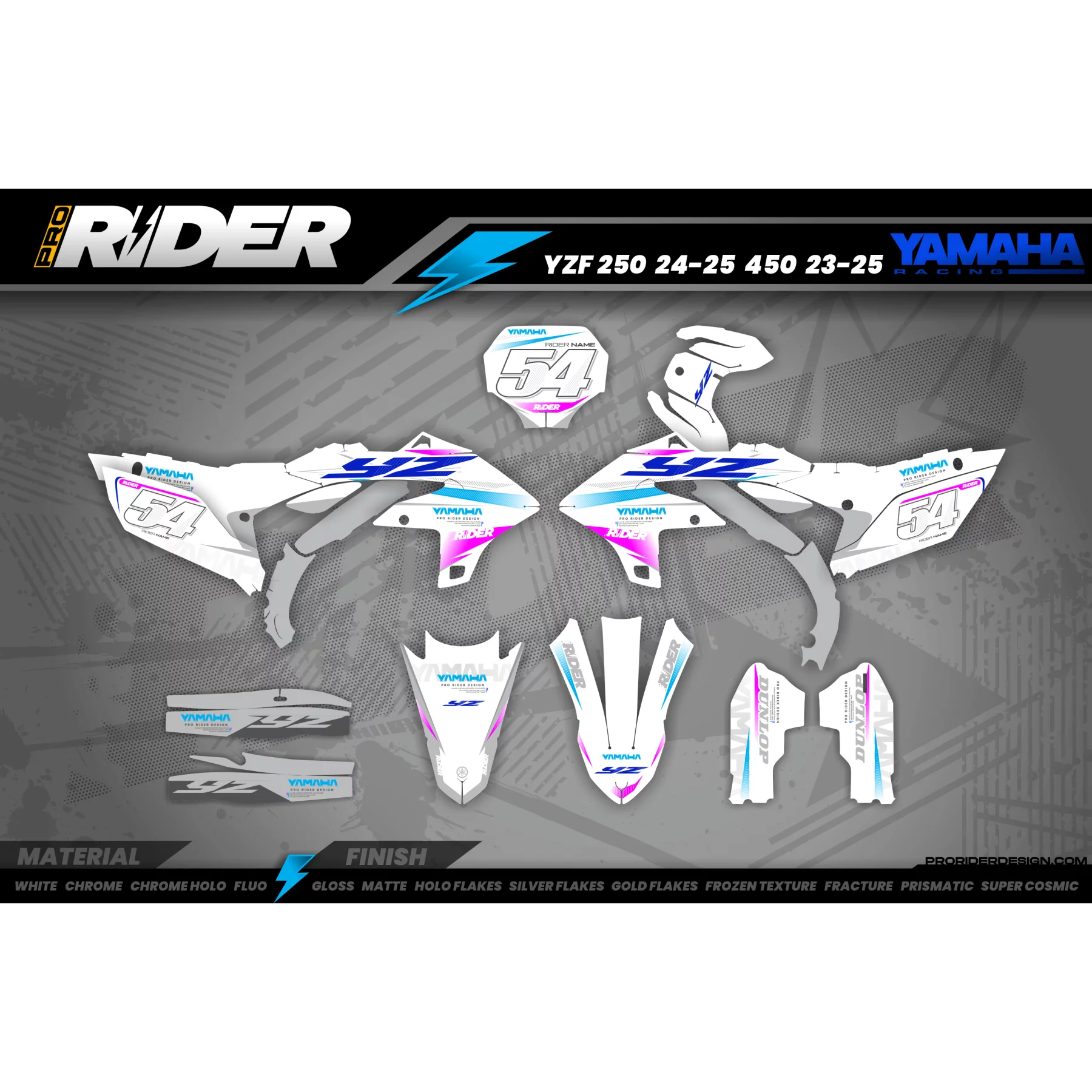 Kit adesivos moto KIT ADESIVOS MOTOCROSS YAMAHA BRIGHT