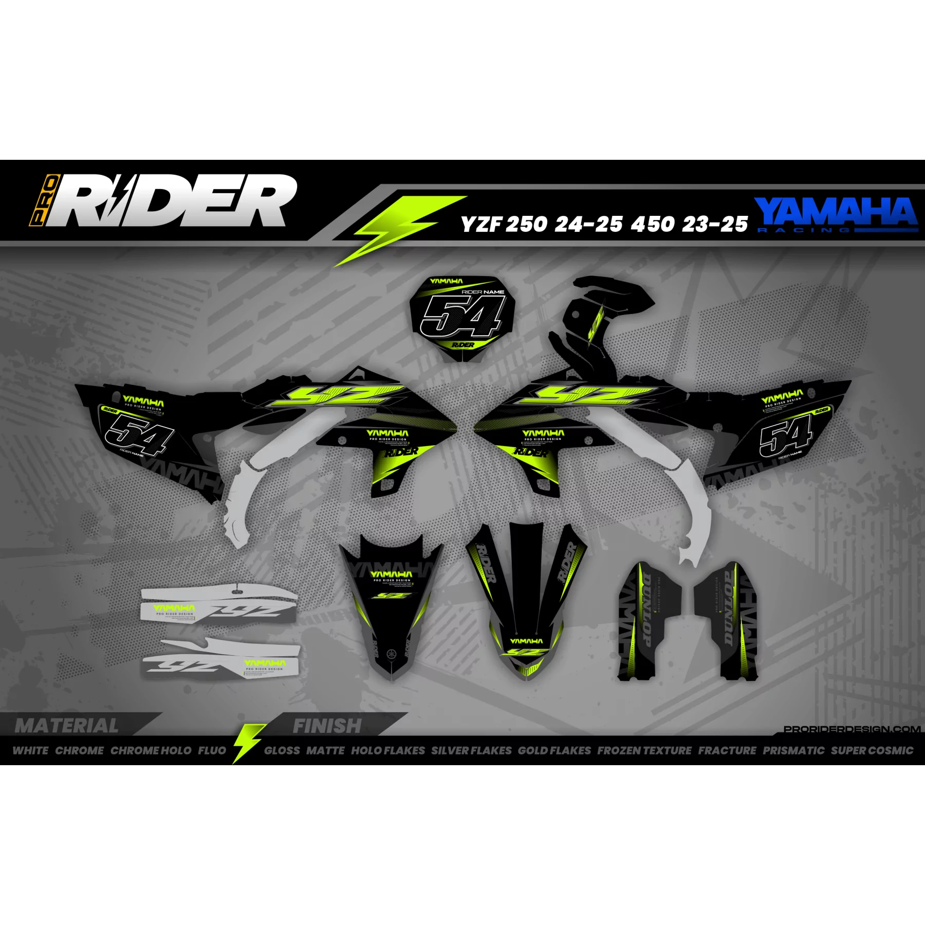 Stickerset motor STICKERSET MOTOCROSS YAMAHA SOLID