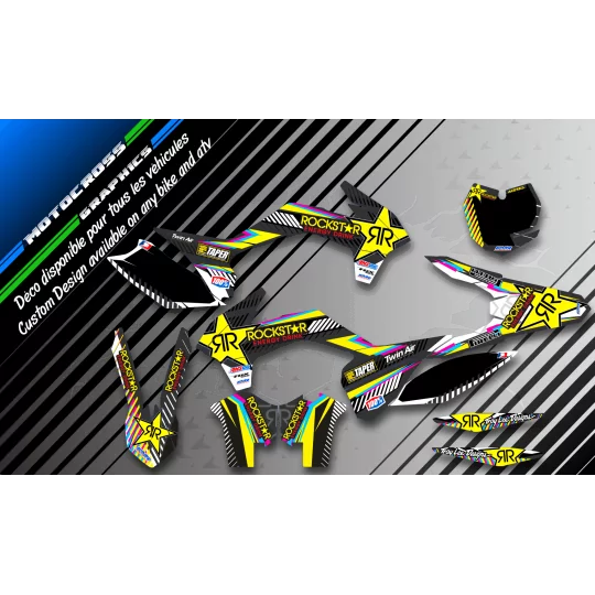 Kit adesivos moto KIT ADESIVOS QUAD ROCKSTAR EDIÇÃO LIMITADA ROSA|AZUL|AMARELO (REF:PRDA19G)