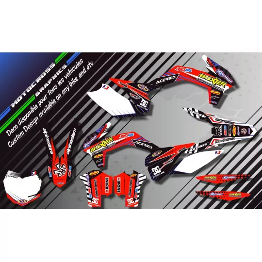 Kit adesivos moto KIT ADESIVOS QUAD BOXER VERMELHO (REF:PRDA1A)