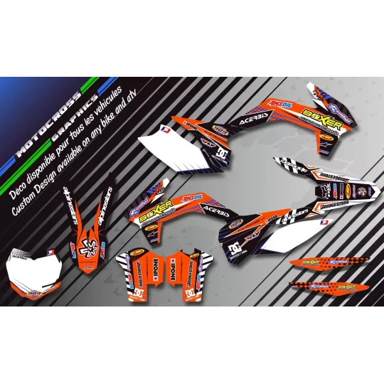 Kit adesivos moto KIT ADESIVOS QUAD BOXER LARANJA (REF:PRDA1C)