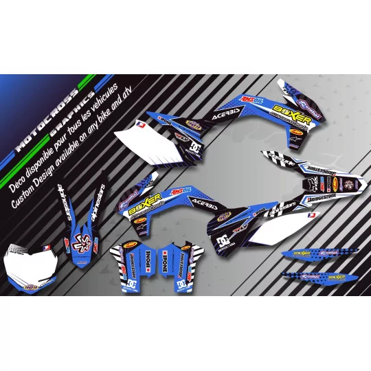 Kit adesivos moto KIT ADESIVOS QUAD BOXER AZUL (REF:PRDA1E)