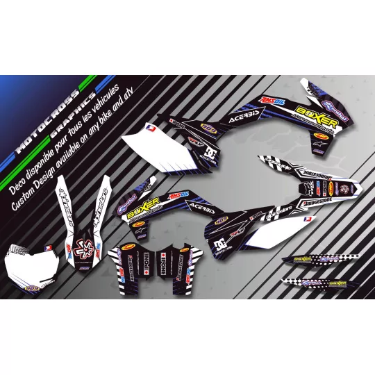 STICKERSET motor Stickerset QUAD BOXER ZWART (REF:PRDA1H)