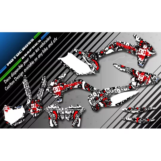 STICKERSET motor Stickerset QUAD DC B&W ROOD (REF:PRDA15A)