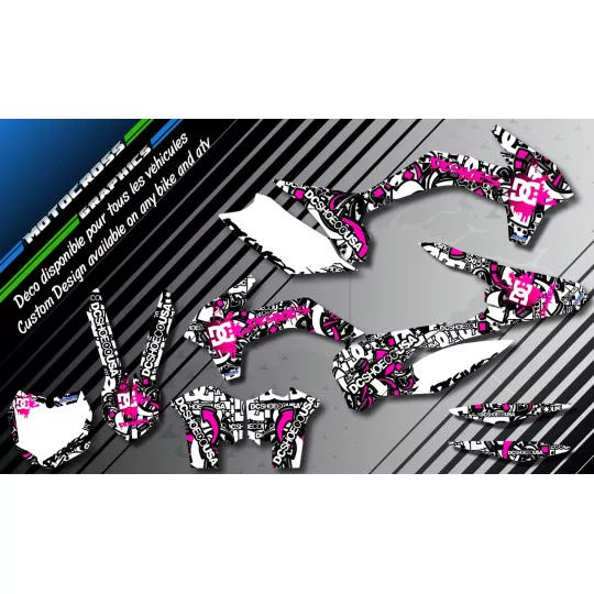 STICKERSET motor Stickerset QUAD DC B&W ROZE (REF:PRDA15P)